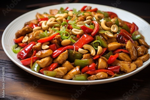 Kung Pao Chicken: Spicy Stir-Fry with Chicken, Peanuts, and Vegetables