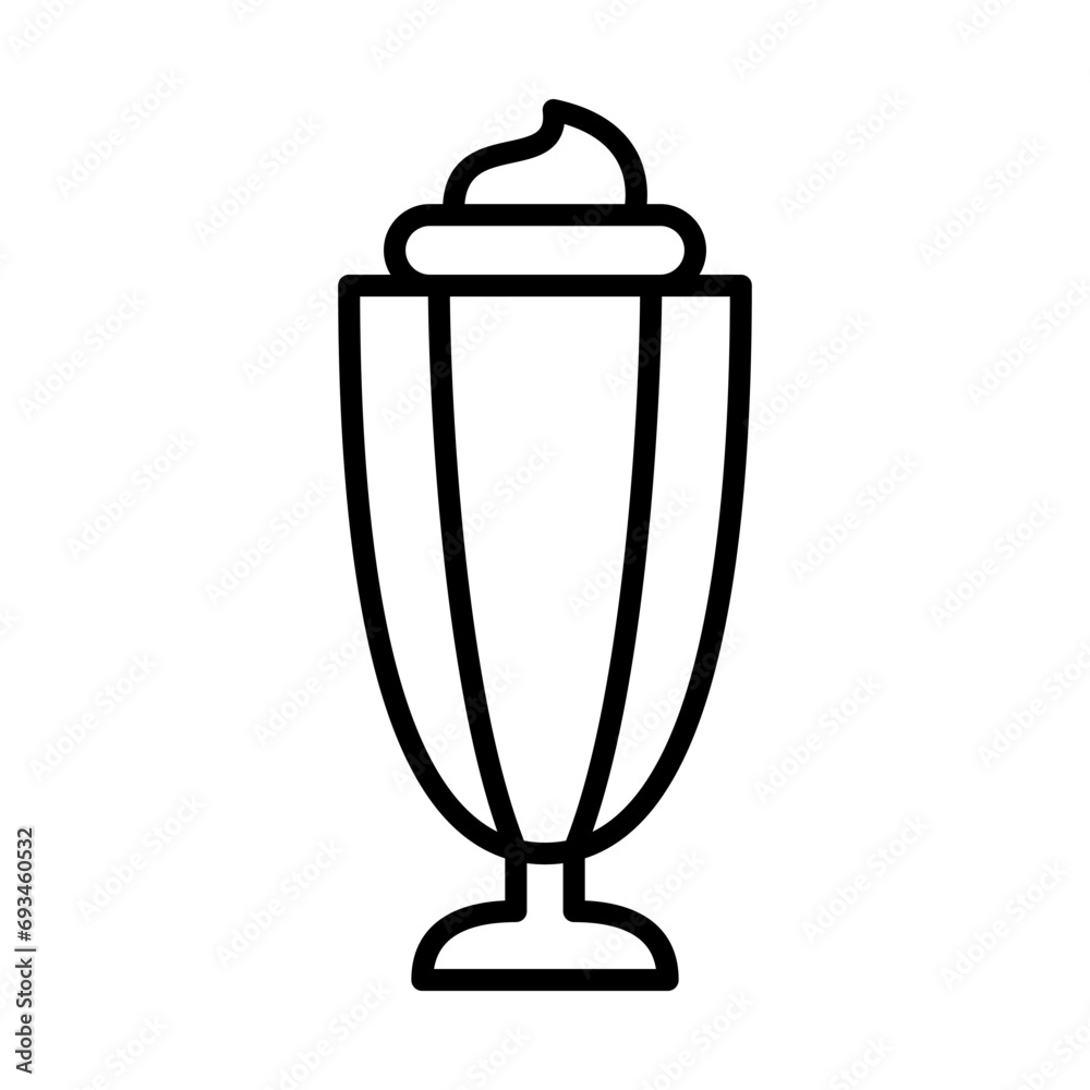 Obraz premium Milk Shake Icon Vector Design