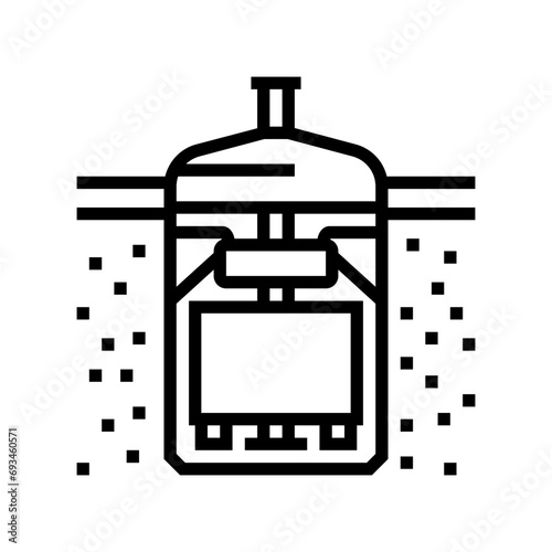 flywheel storage energy line icon vector. flywheel storage energy sign. isolated contour symbol black illustration
