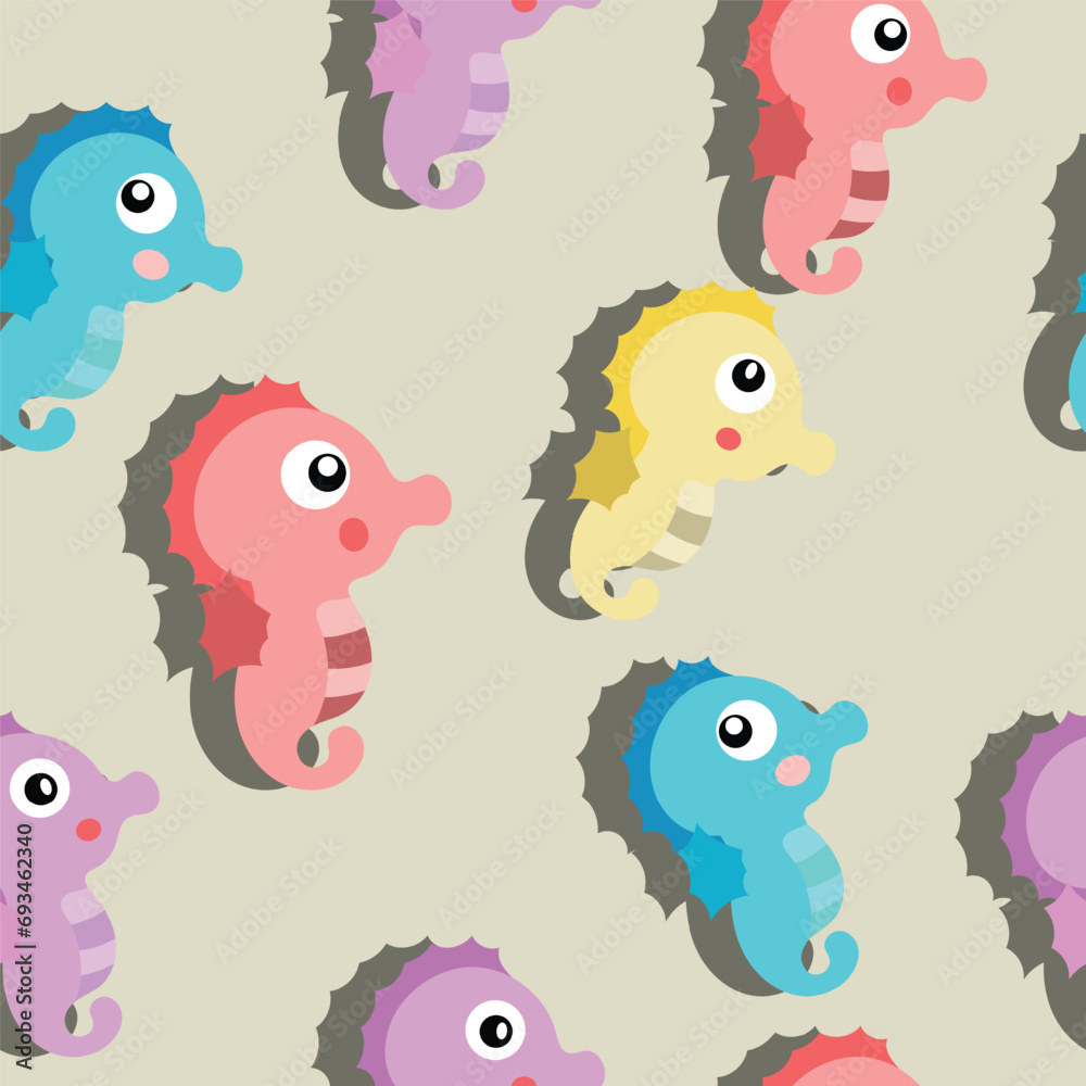 seamless pattern of seahorses in vector for,background,wallpaper,wrapping,fabric,cover,etc. seamless pattern of seahorses in vector for,background,wallpaper,wrapping,fabric,cover,etc.