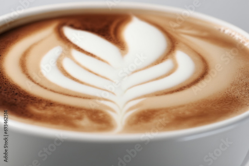Cappuccino and milk foam close up view © Giuseppe Cammino