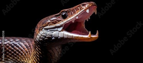 Australian snake tongue flickering photo