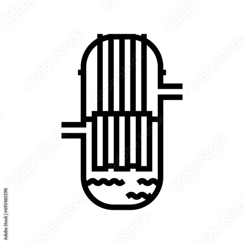reactor nuclear energy line icon vector. reactor nuclear energy sign. isolated contour symbol black illustration