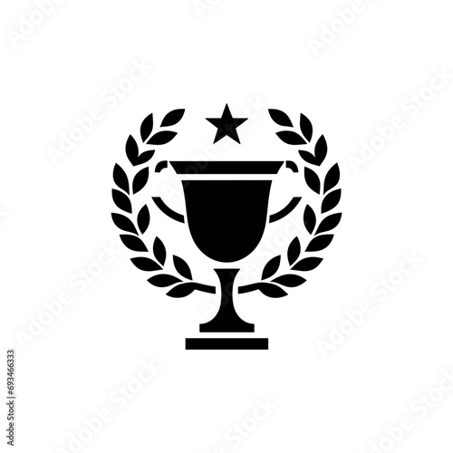 logotype of a prize, black and white, isolated	
