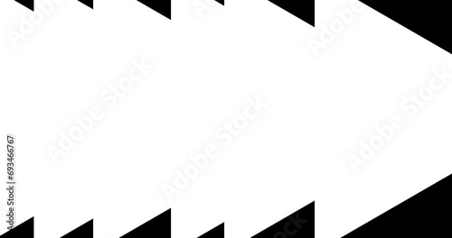Pack of Black and white Arrow Transition pulse like straight smooth animation. Right-left visual transfer follow monochromatic geometric illusion transition stock motion graphic.