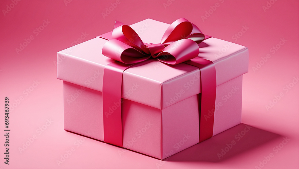 Christmas gift boxes, various colors, spring, Valentine's Day, bright colors, with a golden bow on a blurred background.