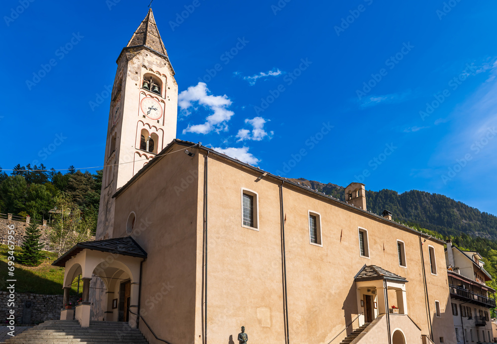 Church of San Pantaleone in Courmayeur, Aosta Valley, Italy