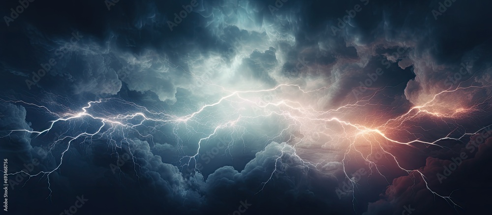 Gorgeous storm, lightning banner