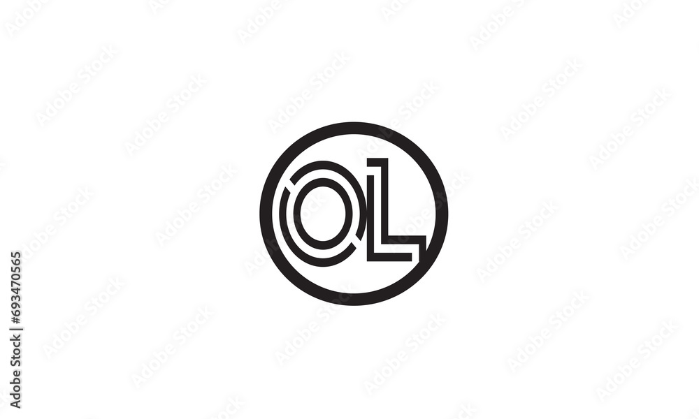 OL, LO, O, L Abstract Letters Logo Monogram OL, LO, O, L Abstract Letters Logo Monogram