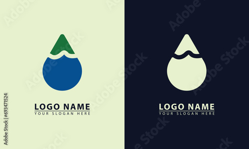 Mountain adventurer icon logo. Mountain adventurer flat design vector icon logo.