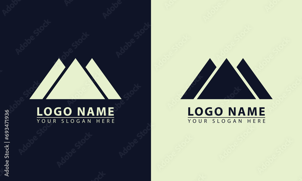 Mountain adventurer icon logo. Mountain adventurer flat design vector icon logo. Mountain adventurer icon logo. Mountain adventurer flat design vector icon logo.