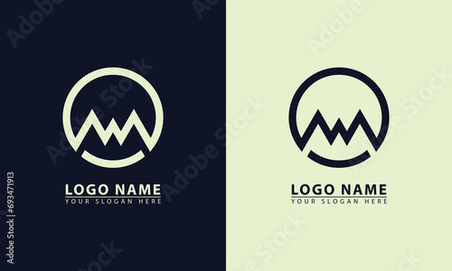 Mountain adventurer icon logo. Mountain adventurer flat design vector icon logo.