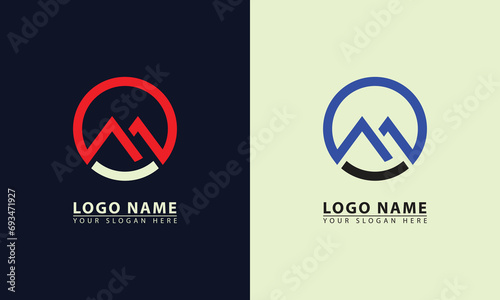 Mountain adventurer icon logo. Mountain adventurer flat design vector icon logo.