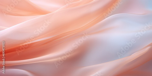 Abstract background with waves. Peach Fuzz color, the trend of 2024.