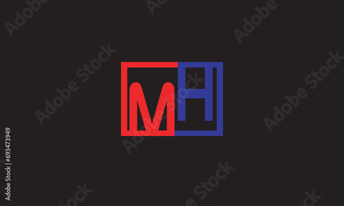 MH, HM , M , H , Abstract Letters Logo Monogram	
