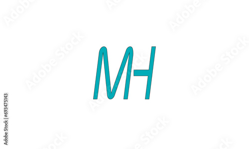 MH, HM , M , H , Abstract Letters Logo Monogram