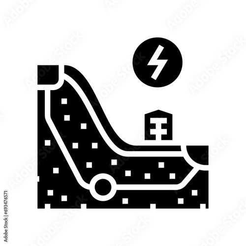 pumped hydro energy glyph icon vector. pumped hydro energy sign. isolated symbol illustration
