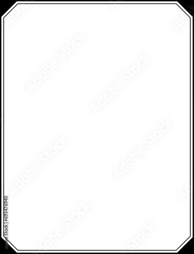 Decorative frame border with 8x10.5 aspect ratio  for 8.5x11 aspect ratio US letter,  flyer, poster, card, invitation, wedding, report, or menu work , svg cutout isolated.