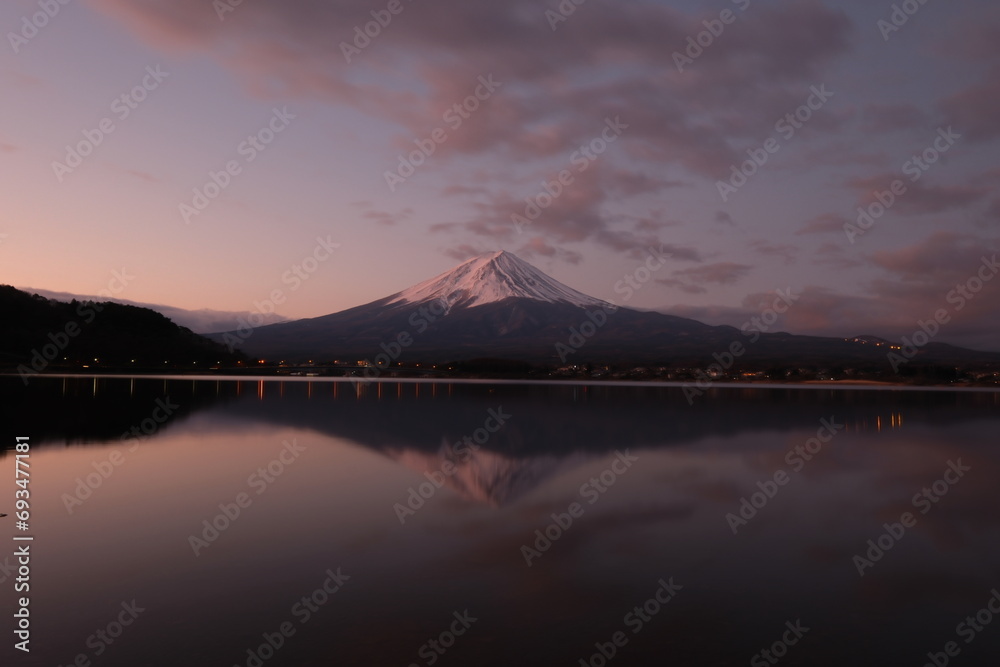 Mount fuji at lake kawaguichiko