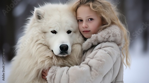A child with their pet showing their unconditional love