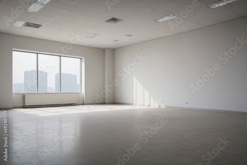 minimalist empty room in a business building