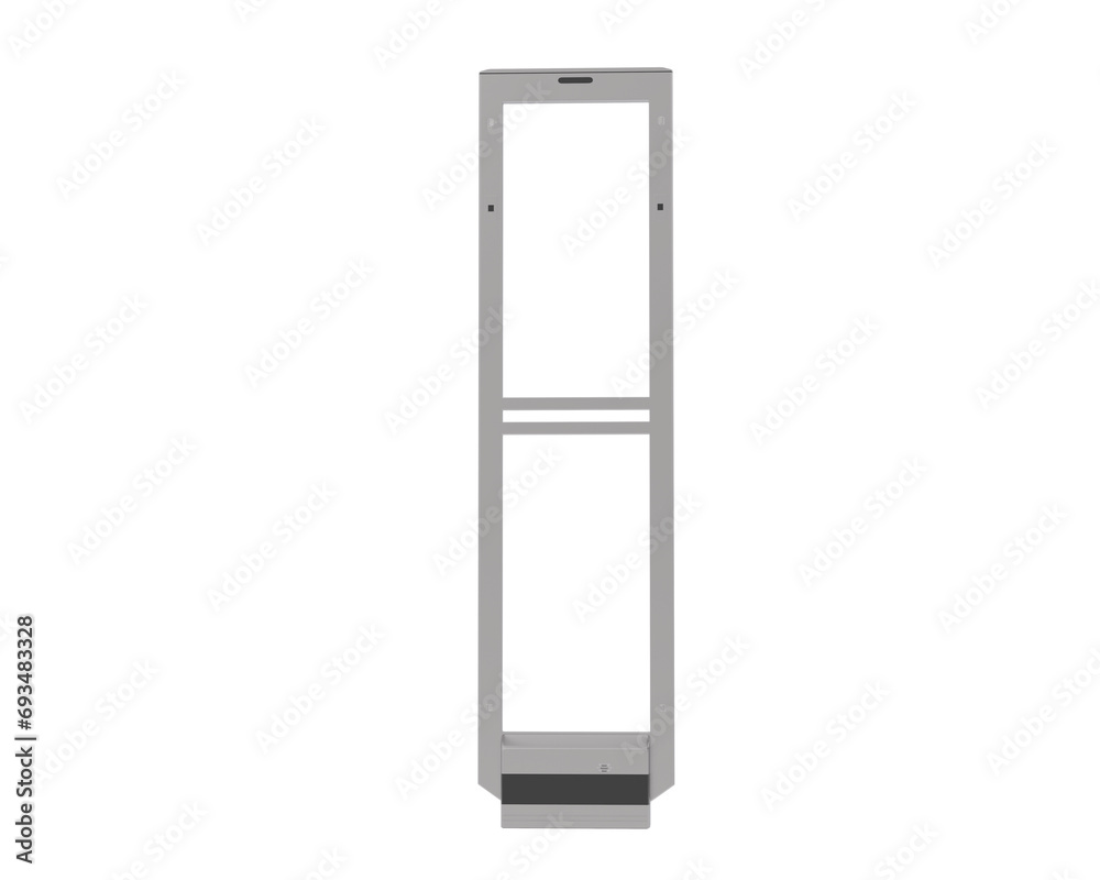 Sensor gate isolated on transparent background. 3d rendering - illustration Sensor gate isolated on transparent background. 3d rendering - illustration