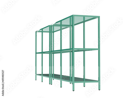 Shelves isolated on transparent background. 3d rendering - illustration