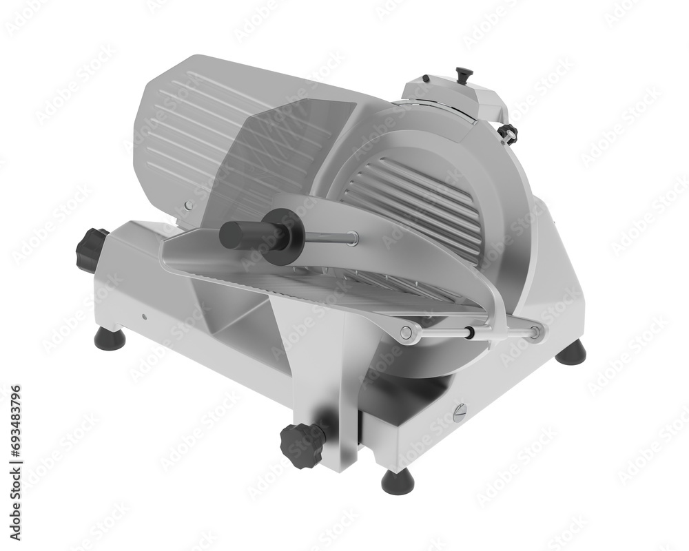 Meat slicer isolated on transparent background. 3d rendering - illustration Meat slicer isolated on transparent background. 3d rendering - illustration