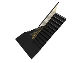 Indoors stairs isolated on transparent background. 3d rendering - illustration