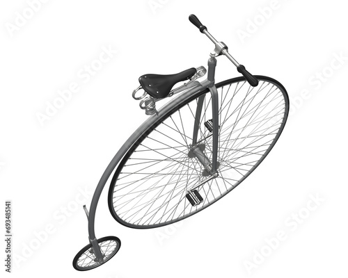 Fotografie Retro bike isolated on transparent background