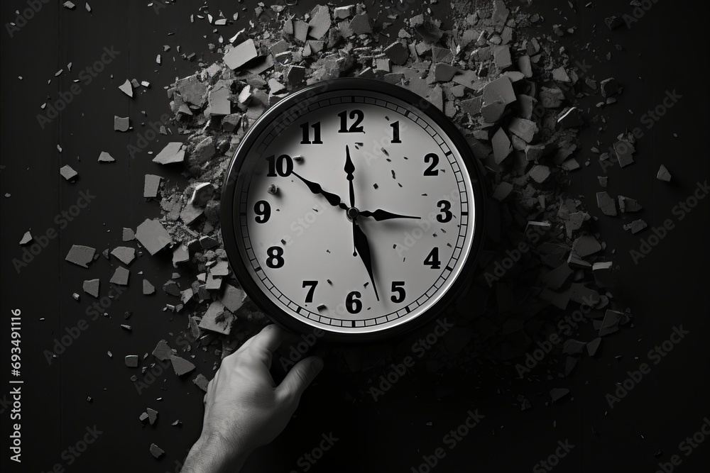 Fragments of time symbolic representation of passing away with a ...