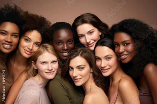 Close-up of group of beautiful women