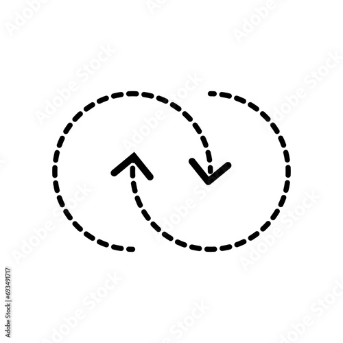 Infinity icon with dotes, dotted style infinity icon vector in flat trendy style illustration isolated on white background.