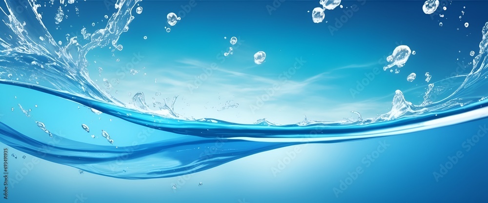 Copy space with a flowing isolated pastel background, with a texture and ripples, splash, and bubbles. Azure wave Cool, Clear Water in Motion Splashing with Freshness. Latest water background Copy space with a flowing isolated pastel background, with a texture and ripples, splash, and bubbles. Azure wave Cool, Clear Water in Motion Splashing with Freshness. Latest water background