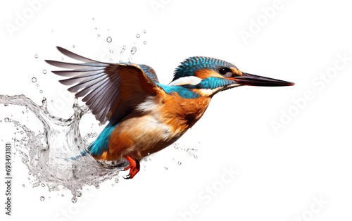 Diving Kingfisher Majesty On Transparent Background