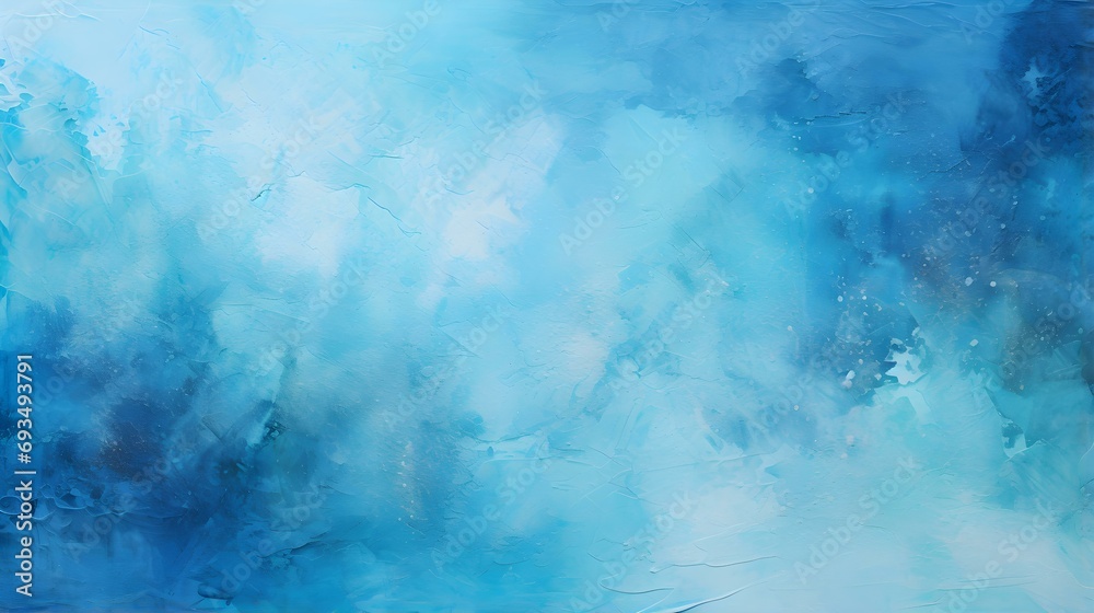 Blue Splattered Paint on Canvas. Creative Presentation Background