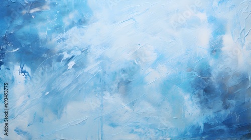 Blue Splattered Paint on Canvas. Creative Presentation Background