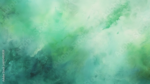 Emerald Splattered Paint on Canvas. Creative Presentation Background © Florian