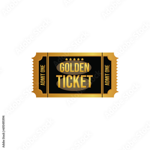golden admit one ticket isolated