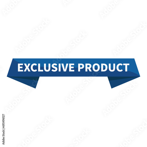 Exclusive Product In Blue Rectangle Ribbon Shape For Sale Promotion Information Business Marketing Social Media 