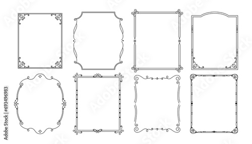 Vintage ornamental decorative frames collection photo