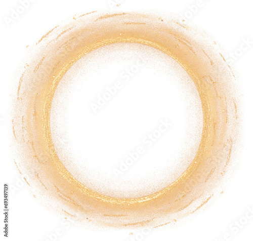 Gold glitter circle