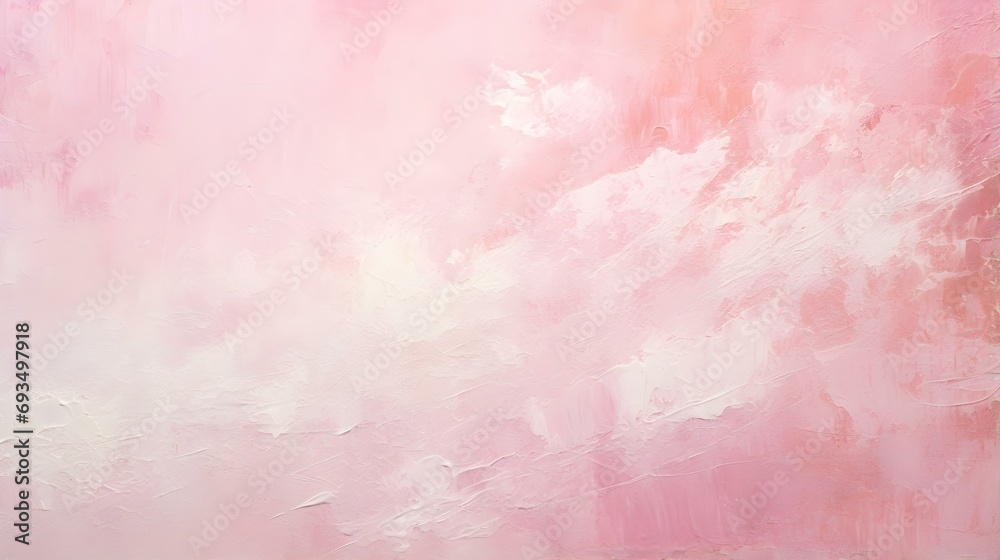 Fototapeta premium Light Pink Splattered Paint on Canvas. Creative Presentation Background