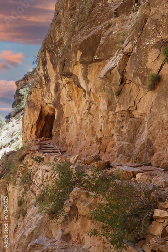 Close-up on mountain slopes in America Park.