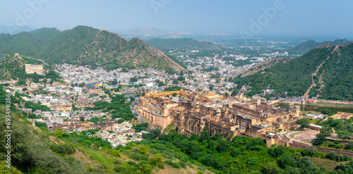 views of amber fort in jaipur, india