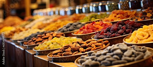 Istanbul's Egyptian bazaar sells dried fruits.