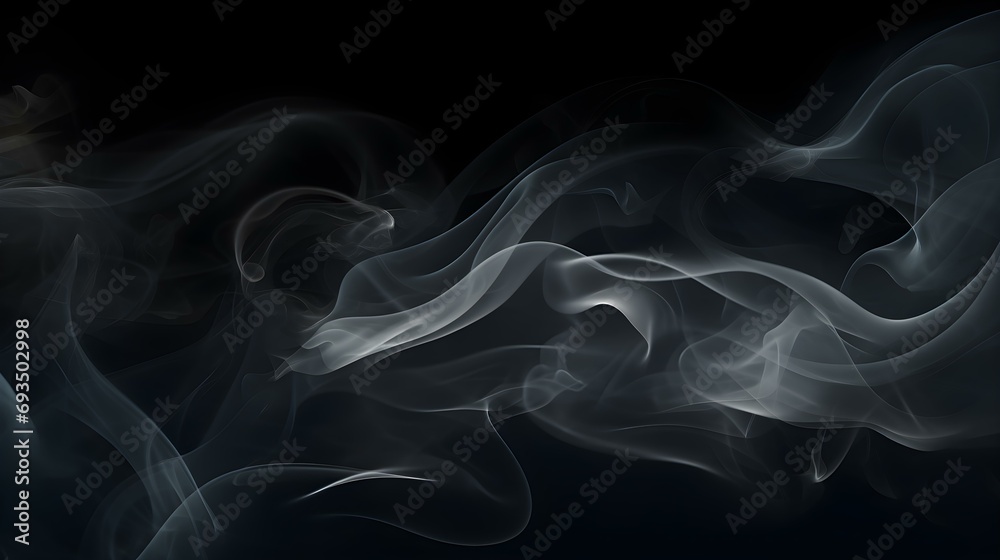 Fototapeta premium Anthracite Stylized Smoke Wisps. Abstract Background