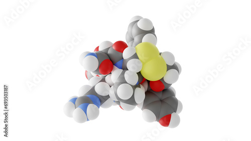 desmopressin molecule, pituitary, molecular structure, isolated 3d model van der Waals photo