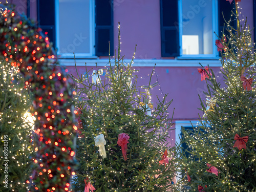 christmas decoration in sarzana , italy