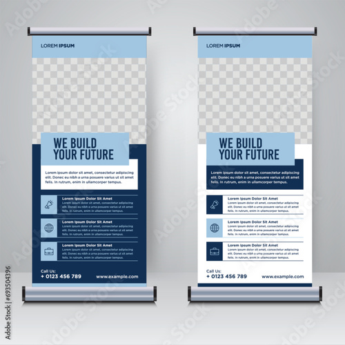 Corporate rollup or X banner design template	
